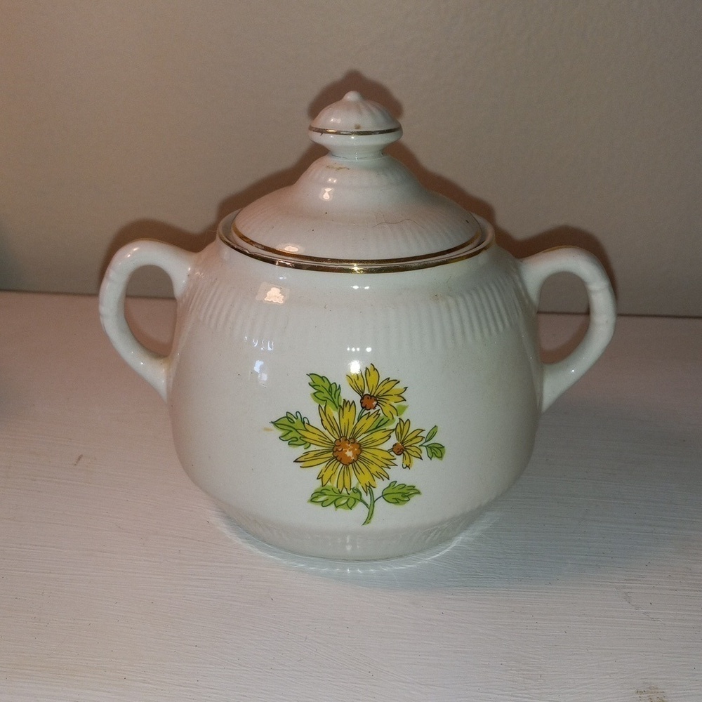 Vintage Strafford England Summertime sunflower 🌻 sugar dish